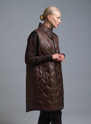 Σοκολά αμάνικο Μπουφάν με επένδυση Milla - 53096