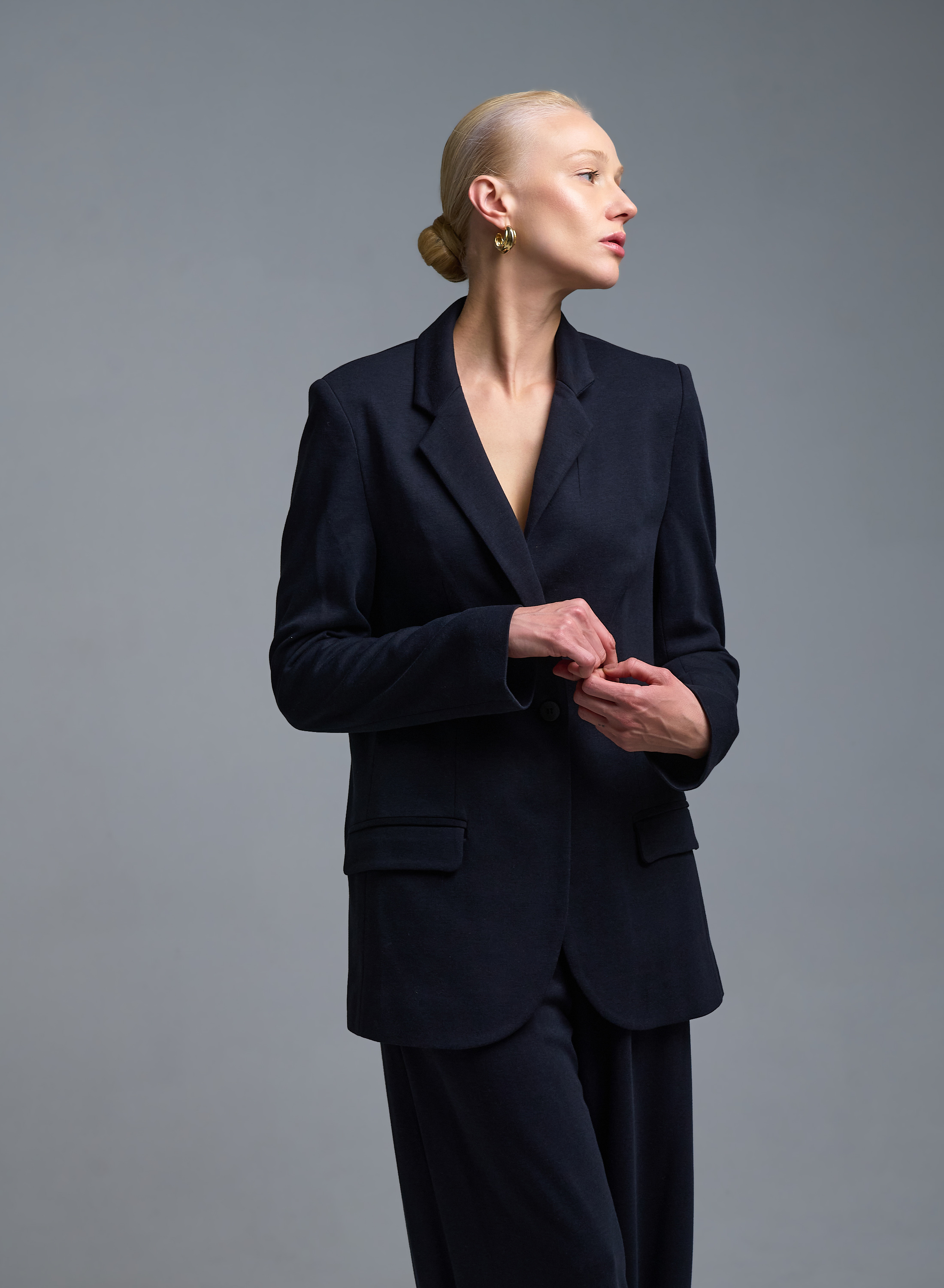 Μπλε Σακάκι με ένα κουμπί Milla - 0