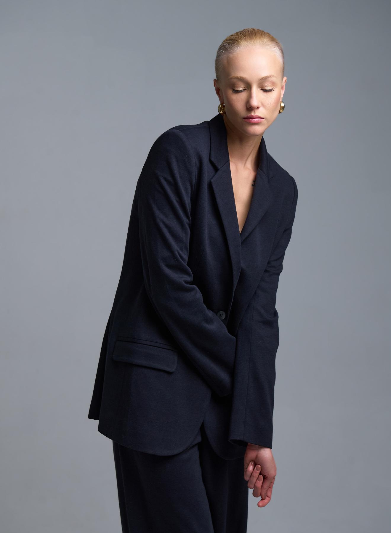 Μπλε Σακάκι με ένα κουμπί Milla - 2