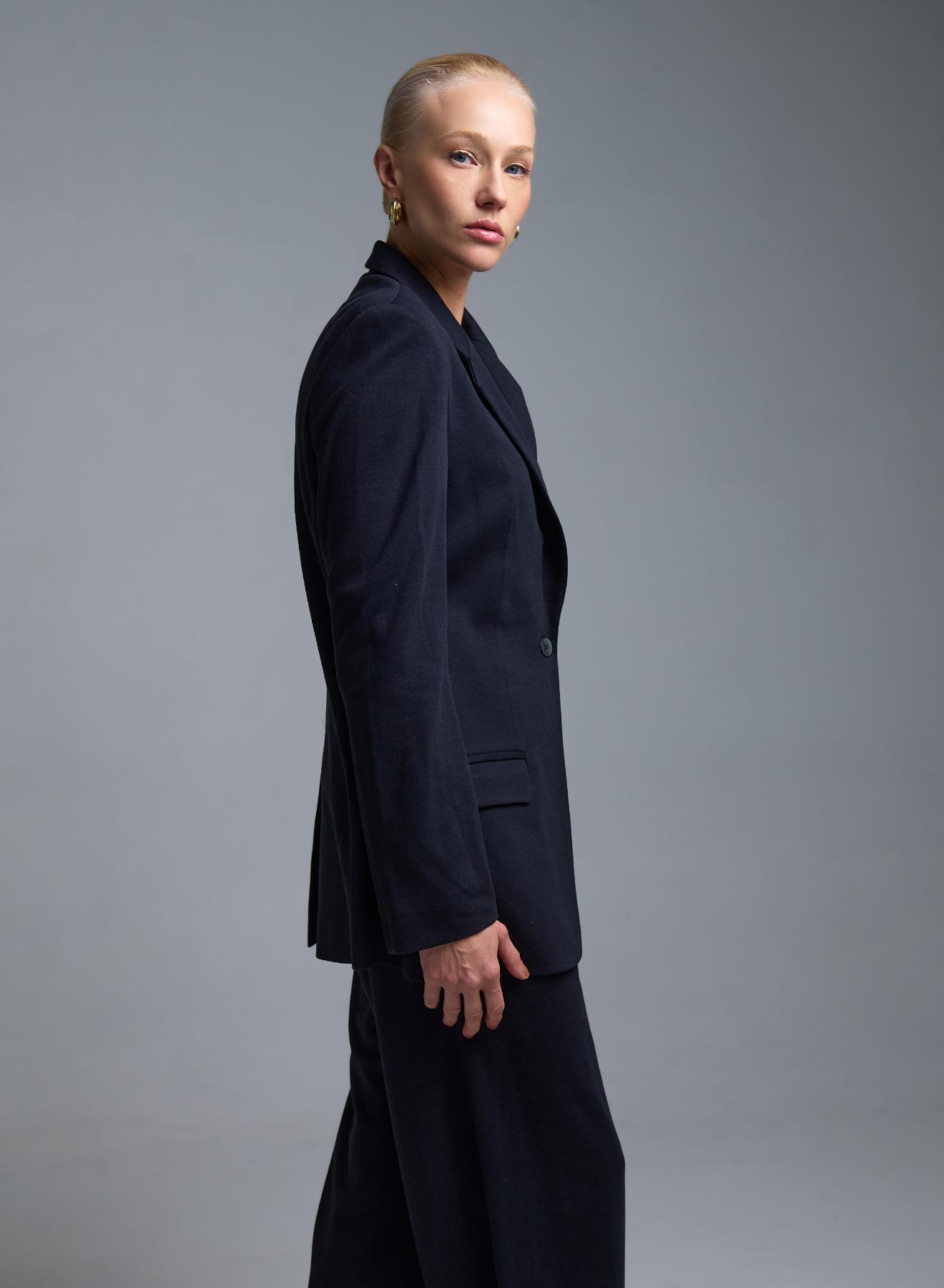 Μπλε Σακάκι με ένα κουμπί Milla - 3