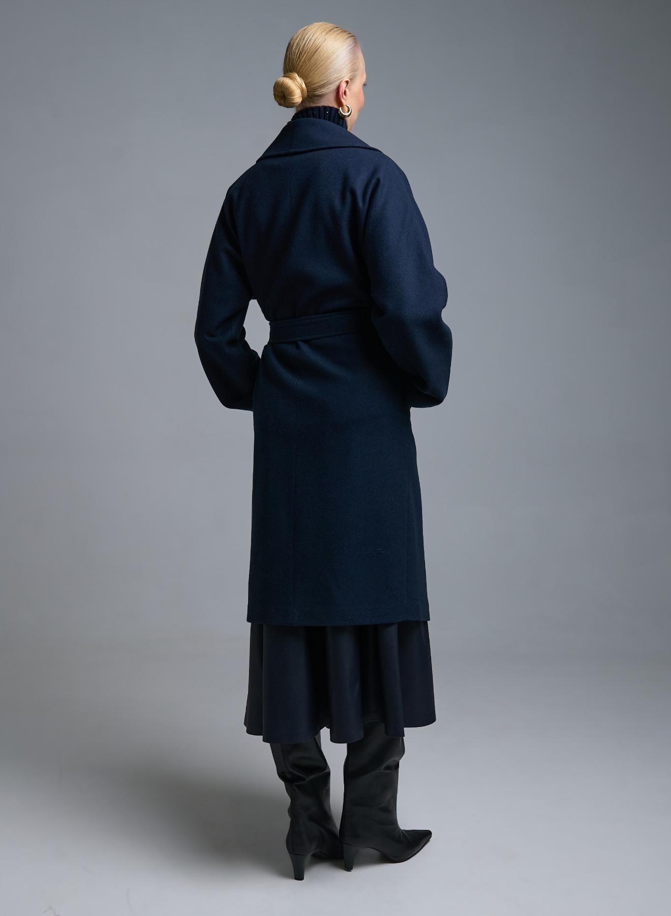 Dark Blue Coat with belt Motel - 5