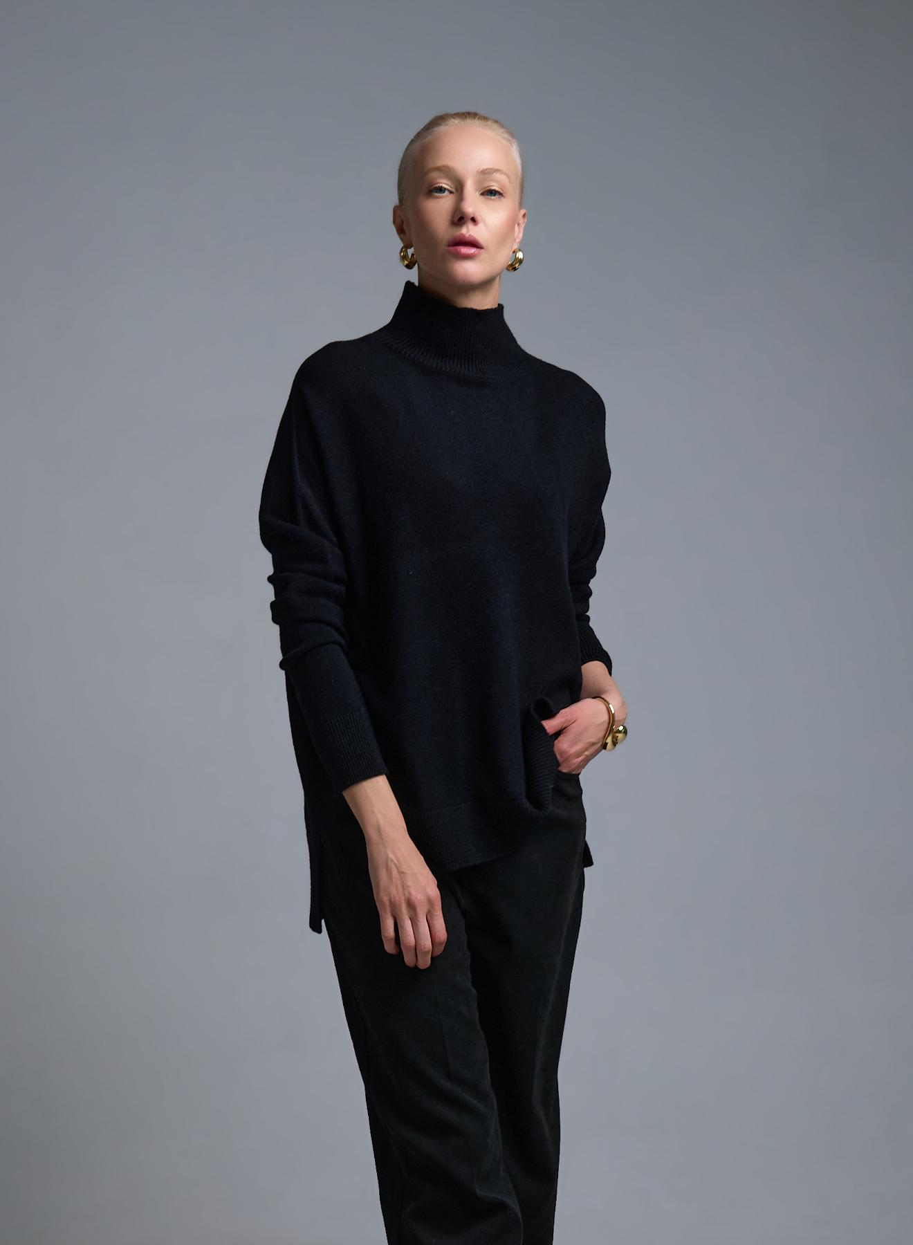 Μαύρο Πουλόβερ ζιβάγκο Valentina Milano - 2