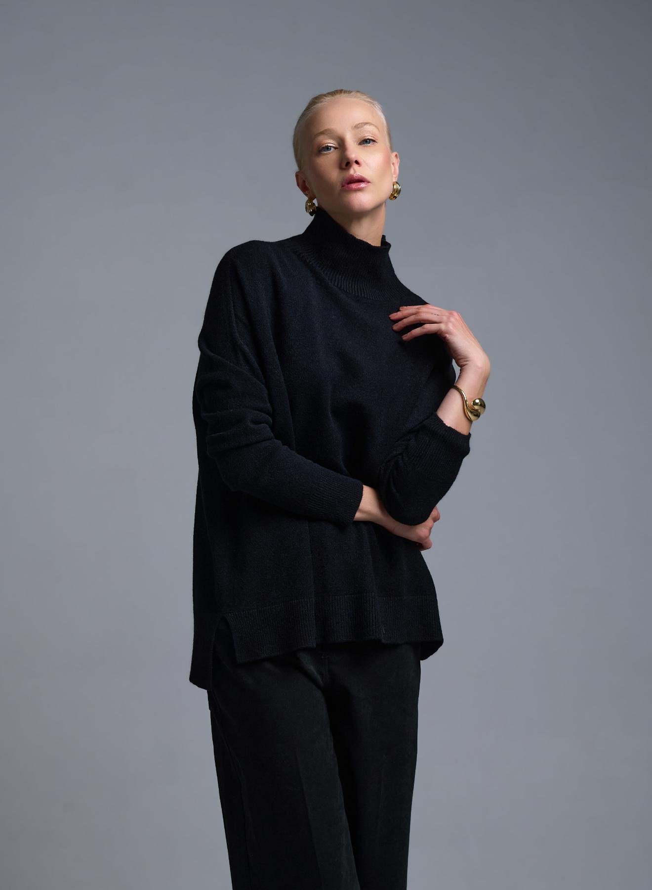 Μαύρο Πουλόβερ ζιβάγκο Valentina Milano - 1