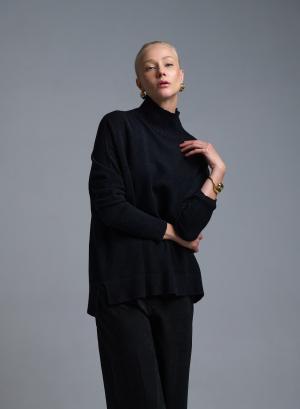 Μαύρο Πουλόβερ ζιβάγκο Valentina Milano - 53328