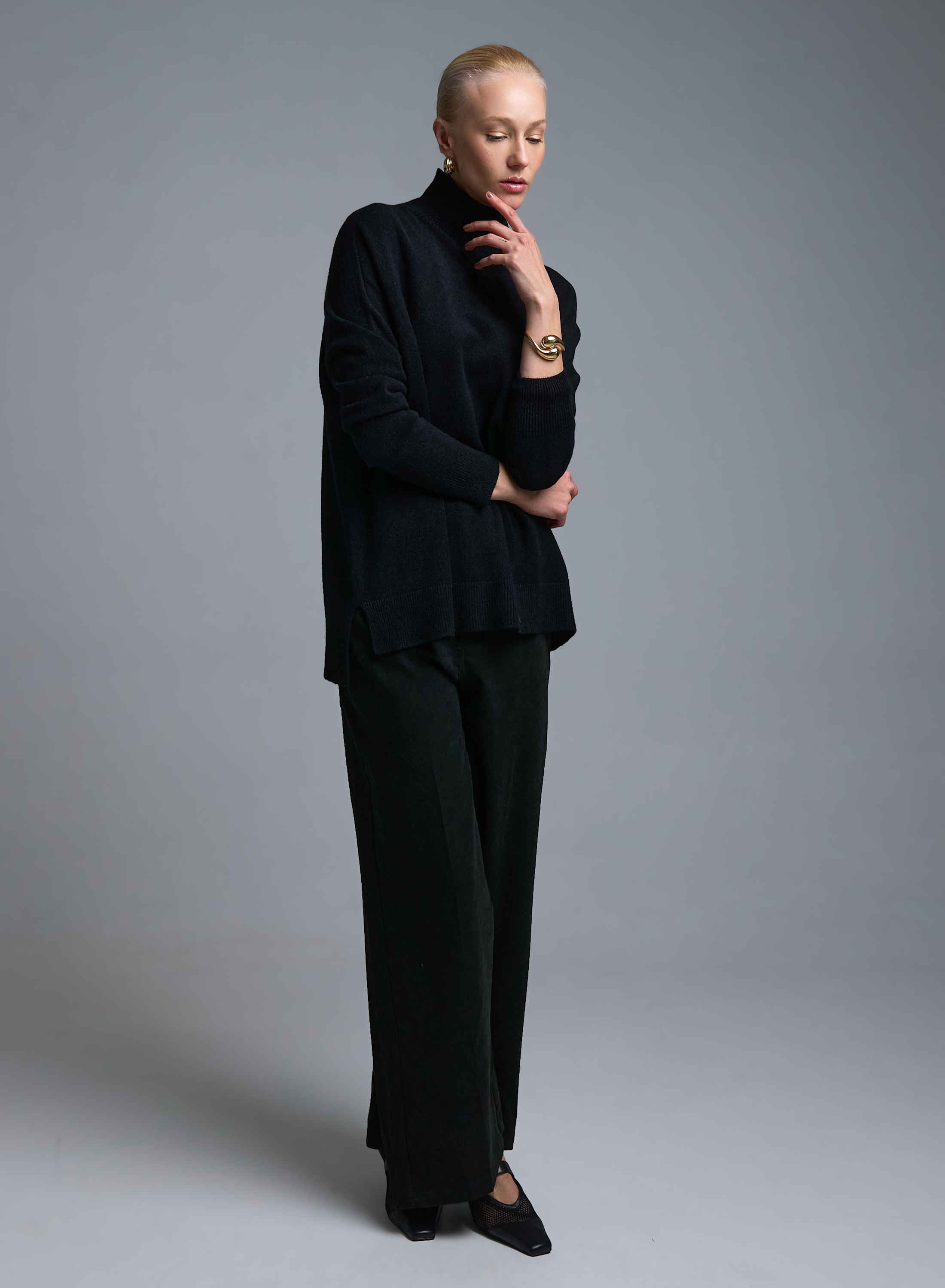 Μαύρο Πουλόβερ ζιβάγκο Valentina Milano - 2