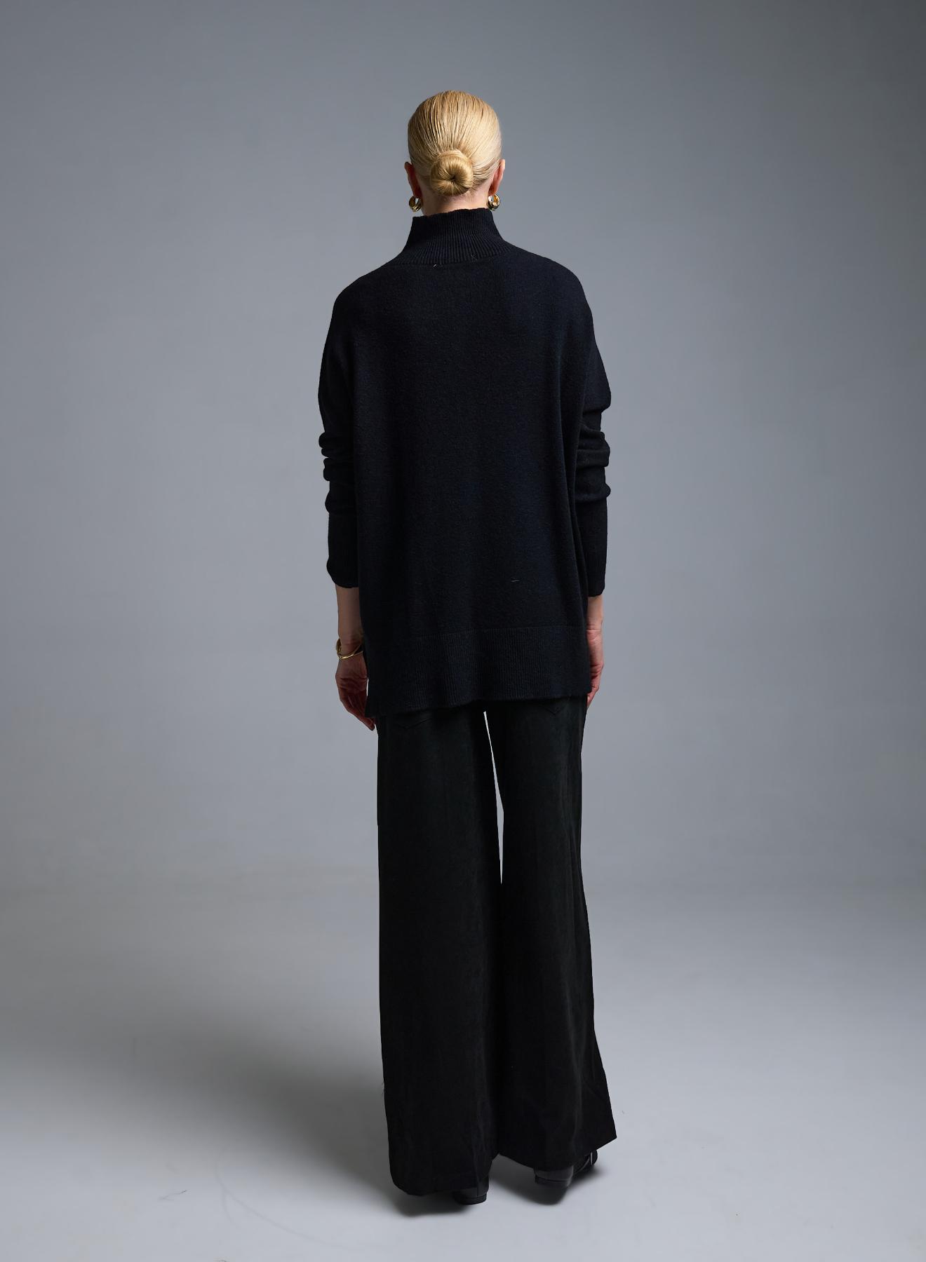 Μαύρο Πουλόβερ ζιβάγκο Valentina Milano - 5