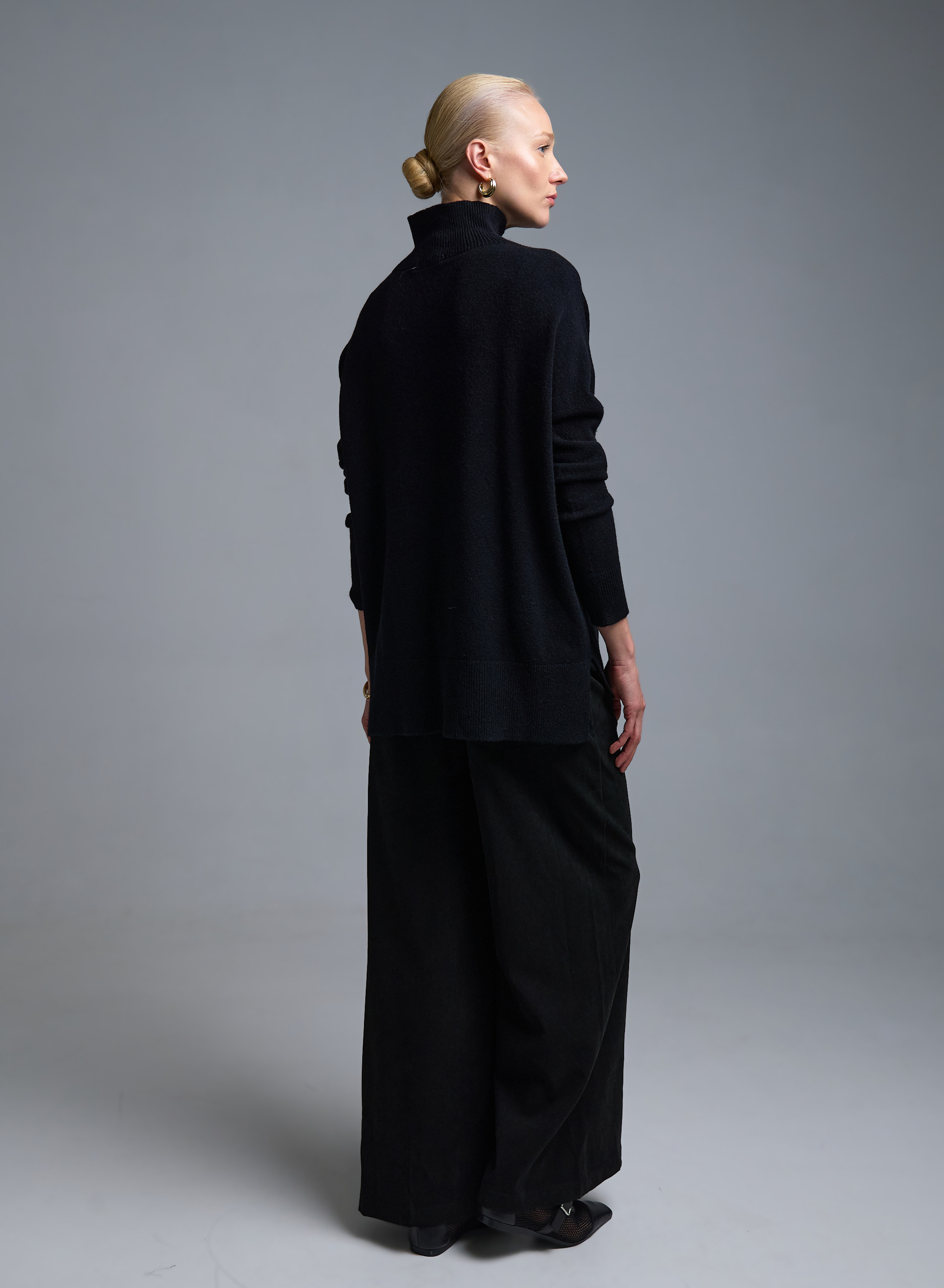 Μαύρο Πουλόβερ ζιβάγκο Valentina Milano - 3