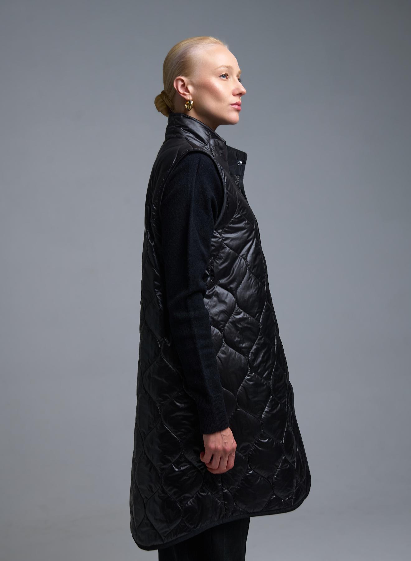 Μαύρο αμάνικο Μπουφάν με επένδυση Milla - 4