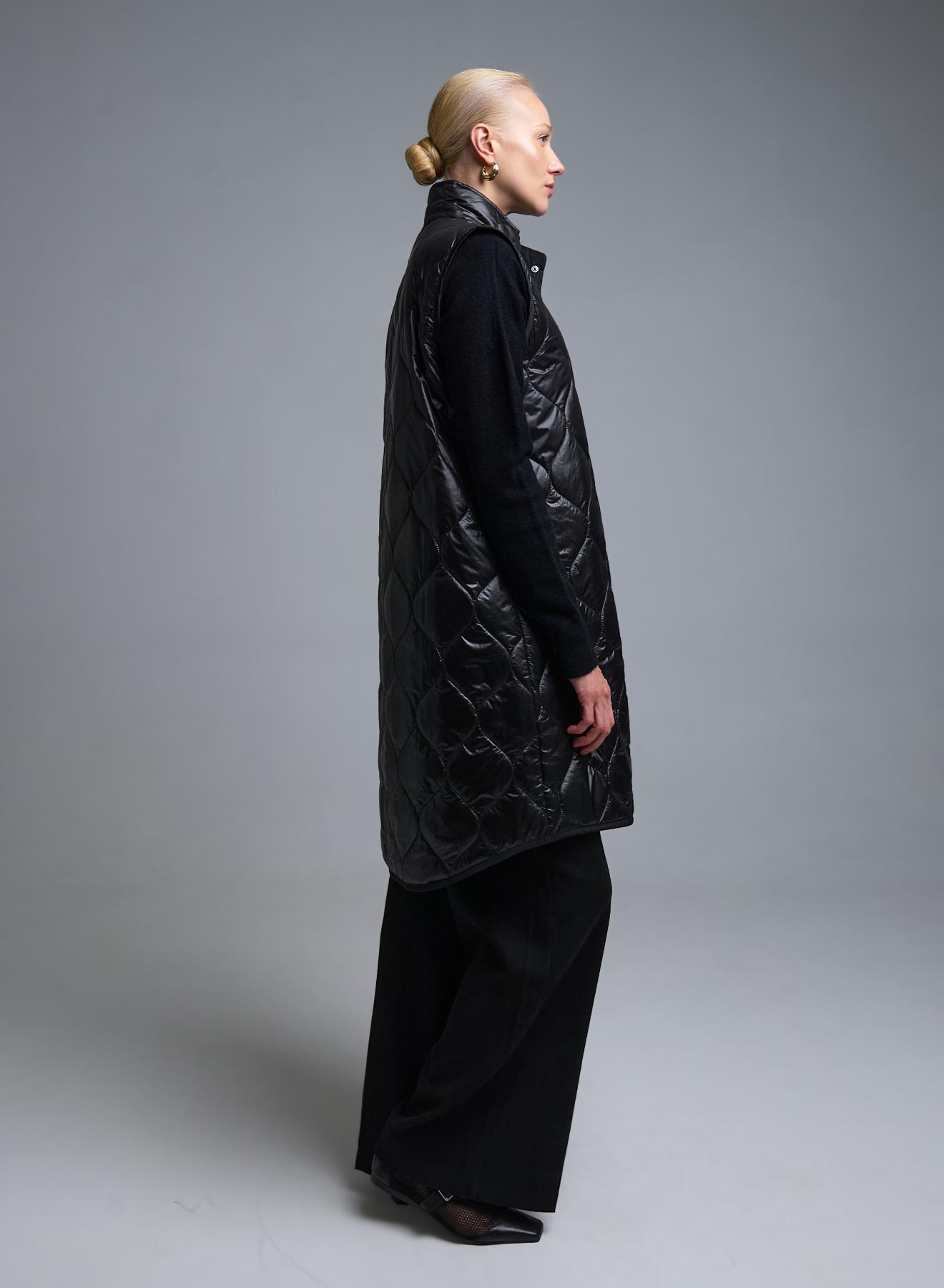 Μαύρο αμάνικο Μπουφάν με επένδυση Milla - 5