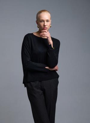 Black round neck Sweater Valentina Milano - 53426