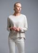 Εκρού Πουλόβερ με στρογγυλή λαιμόκοψη Valentina Milano - 0