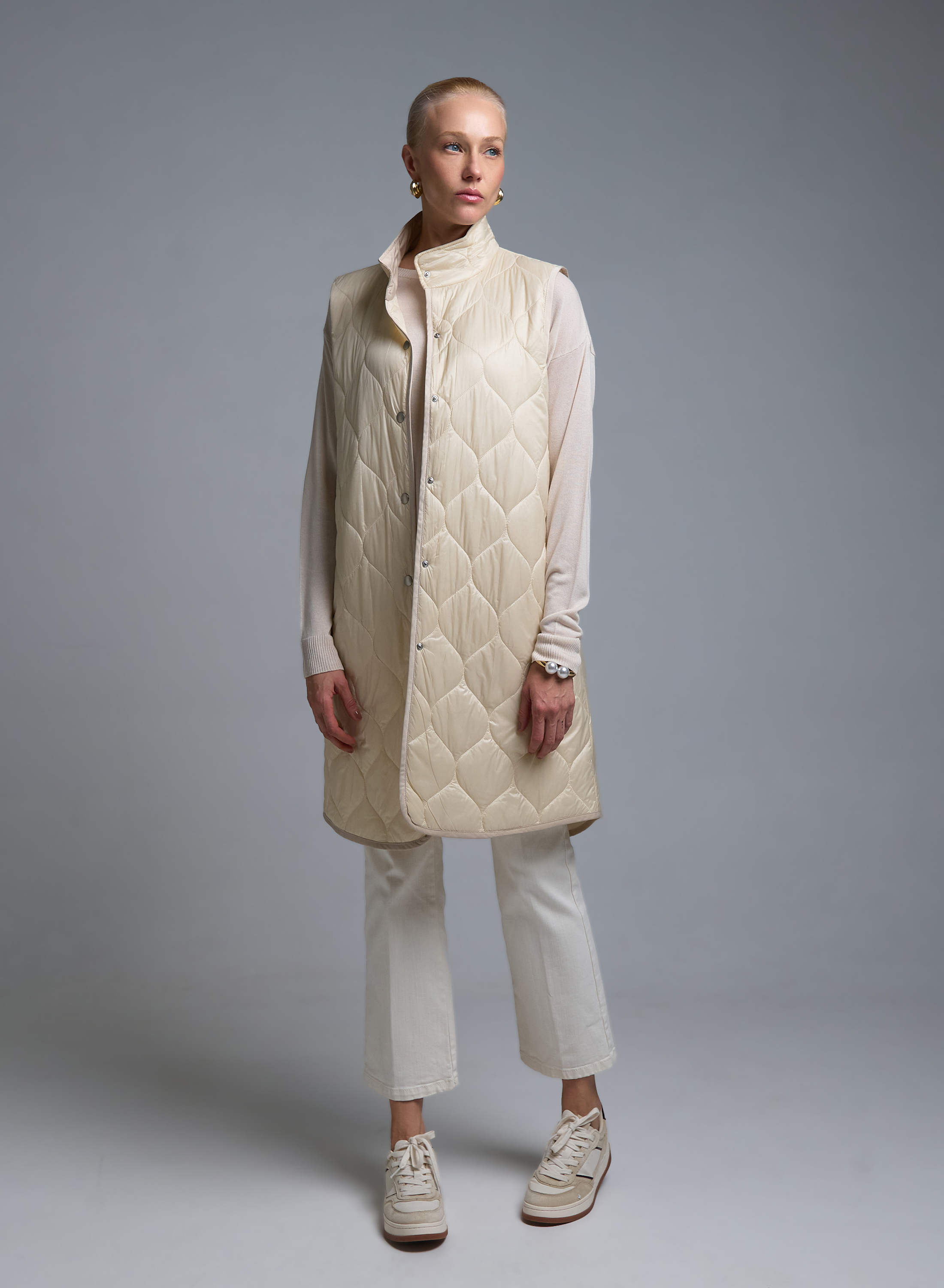 Βανίλια αμάνικο Μπουφάν με επένδυση Milla - 2