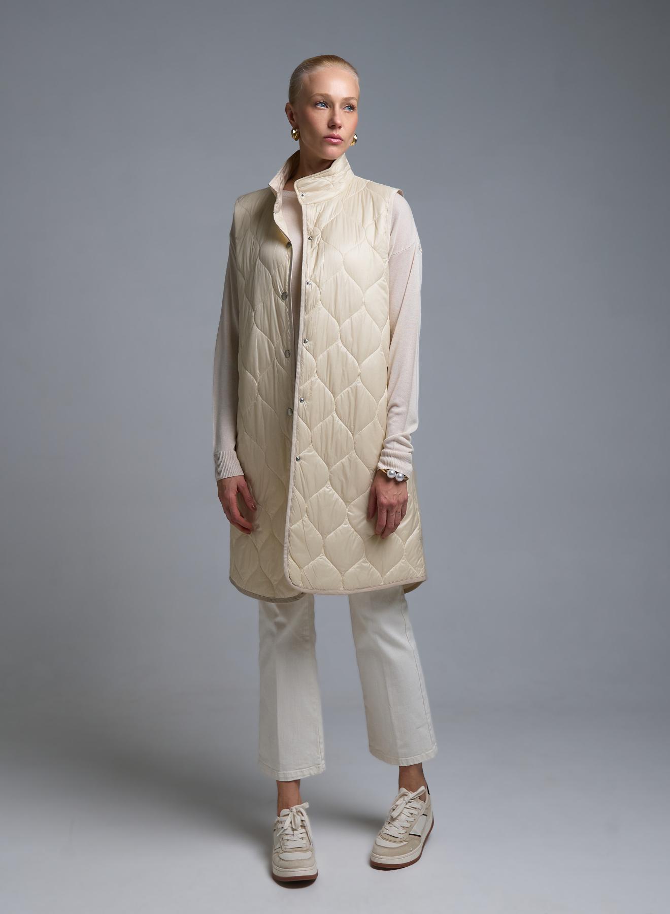 Βανίλια αμάνικο Μπουφάν με επένδυση Milla - 3