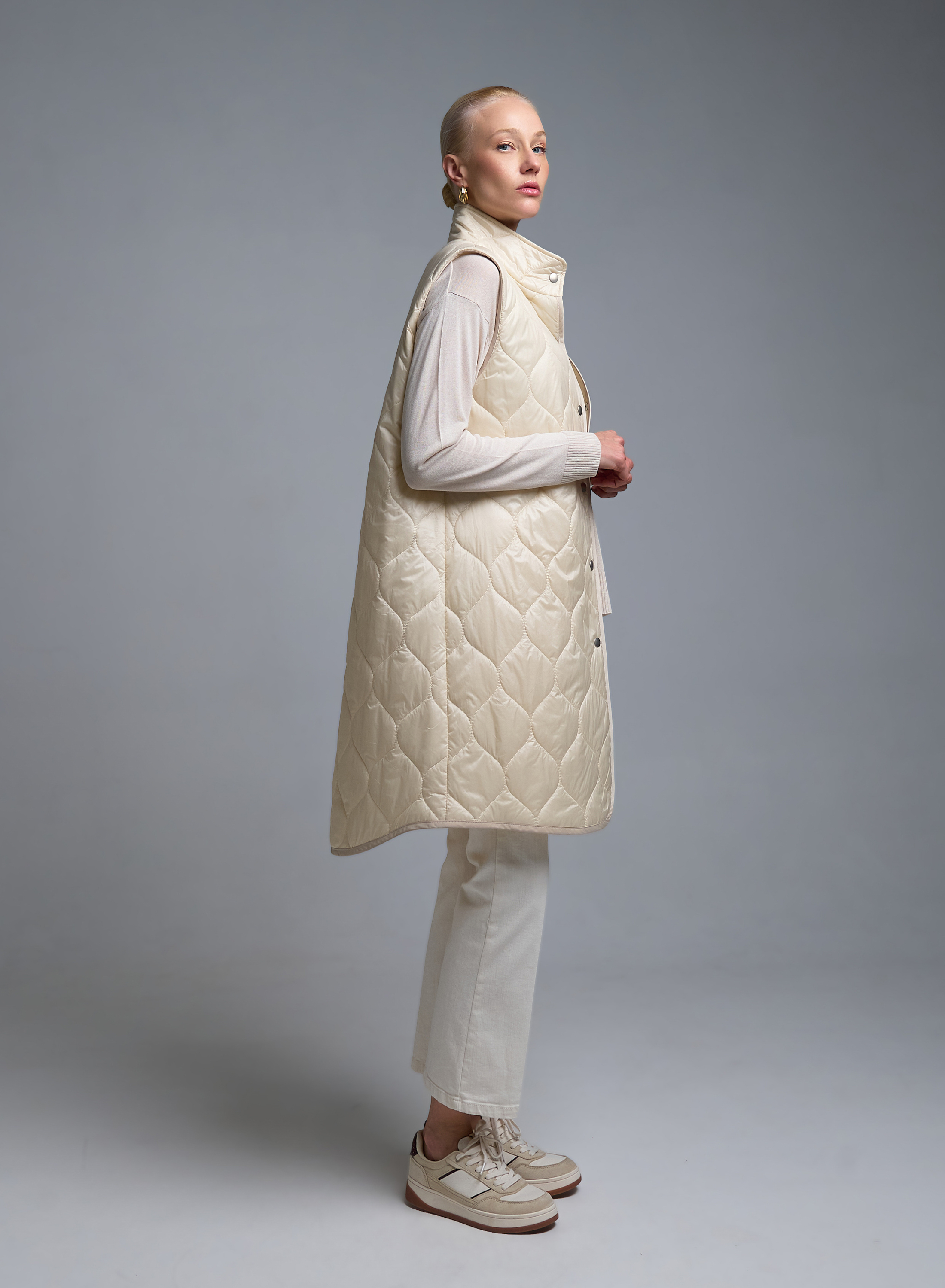 Βανίλια αμάνικο Μπουφάν με επένδυση Milla - 0