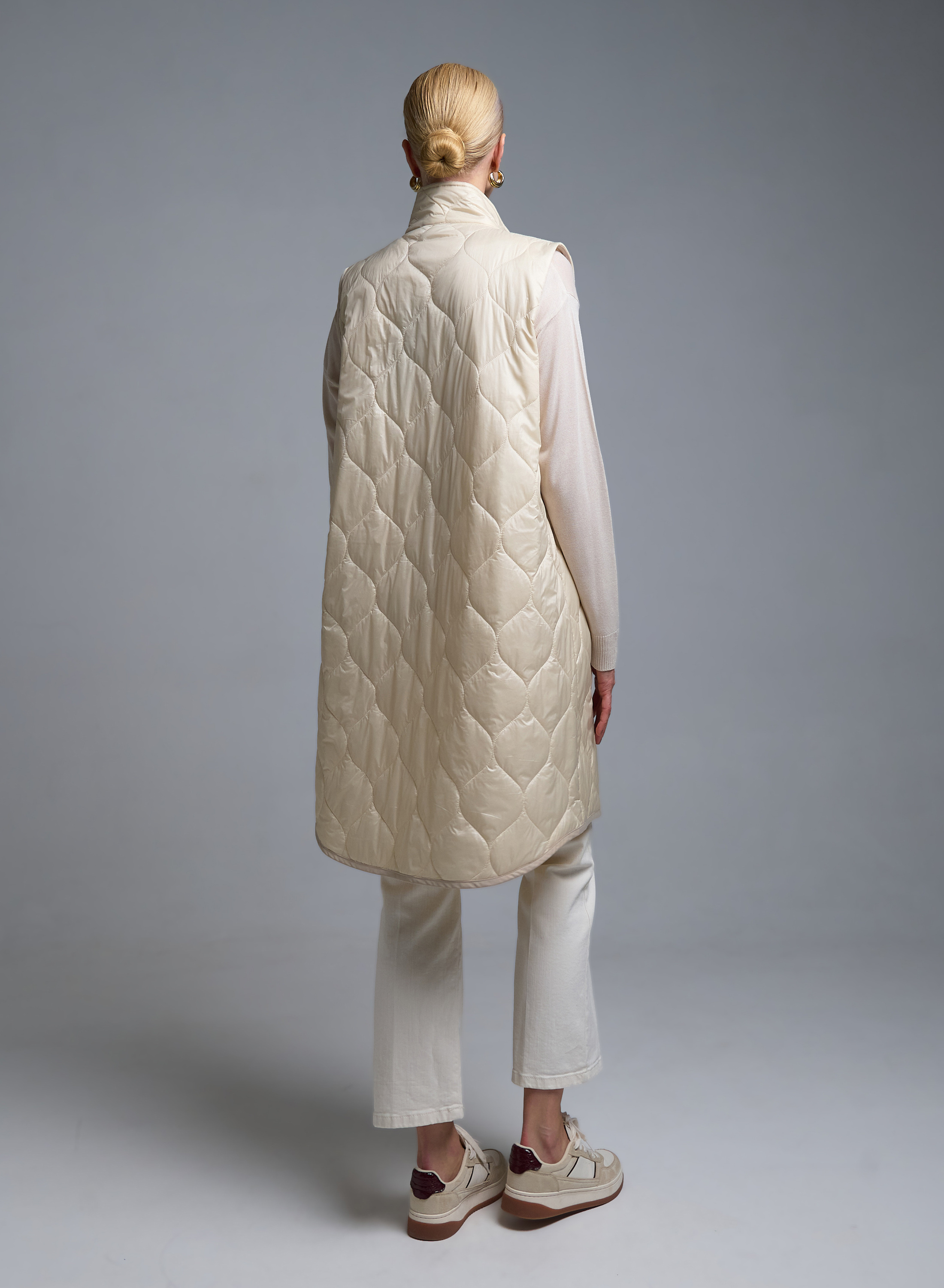 Βανίλια αμάνικο Μπουφάν με επένδυση Milla - 5