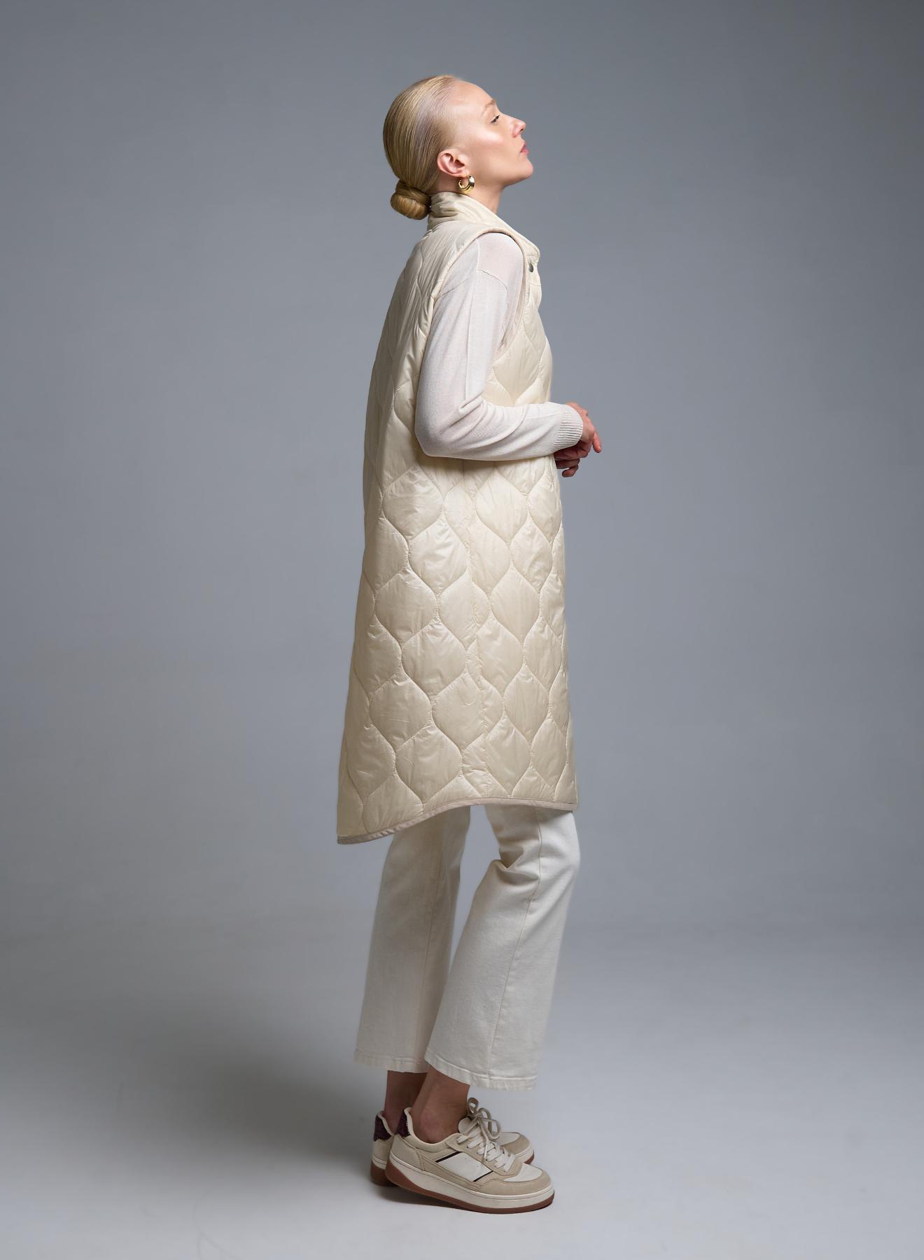 Βανίλια αμάνικο Μπουφάν με επένδυση Milla - 5