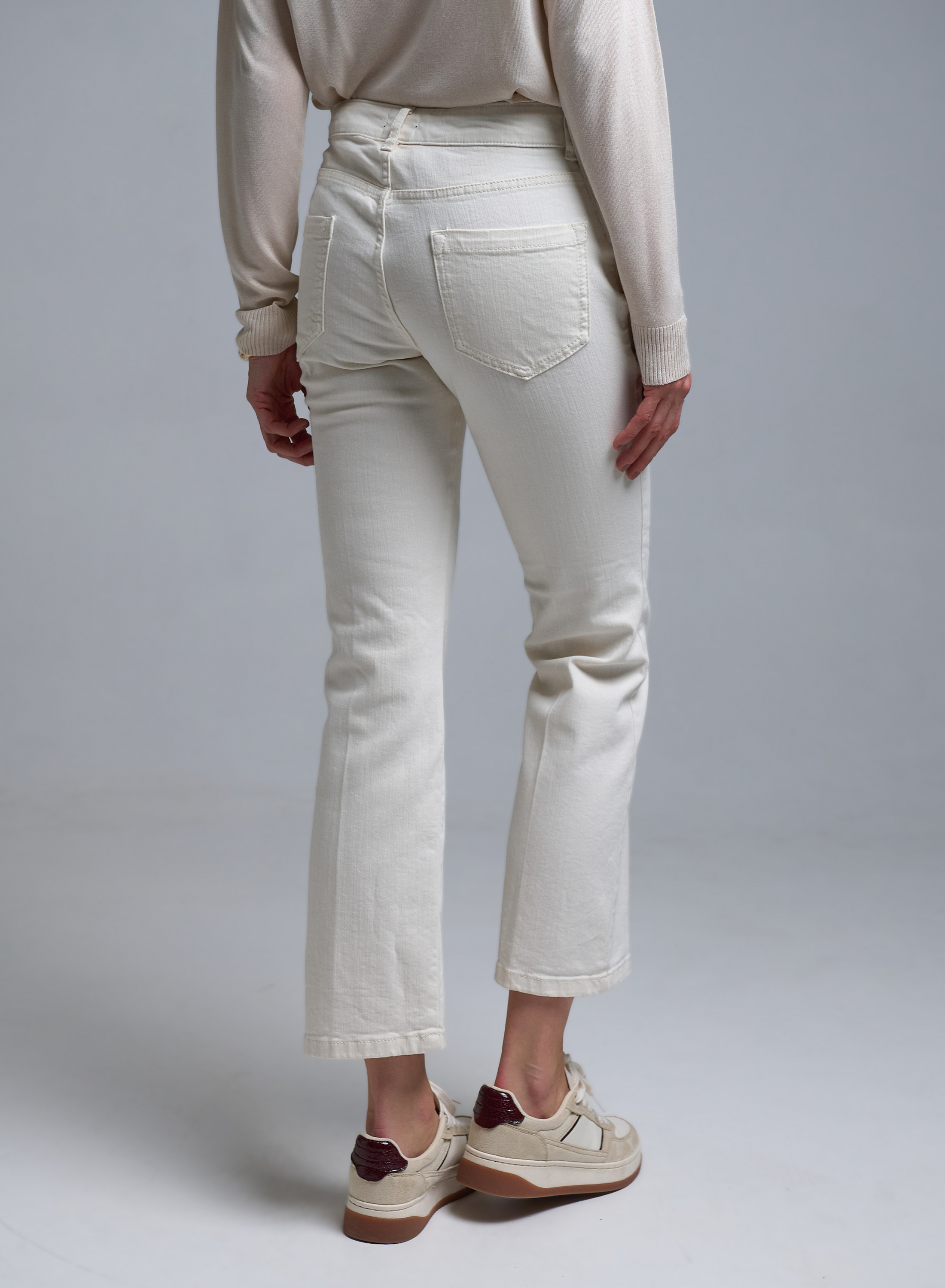 Ecru Trousers with a slight flare Emme Marella - 3