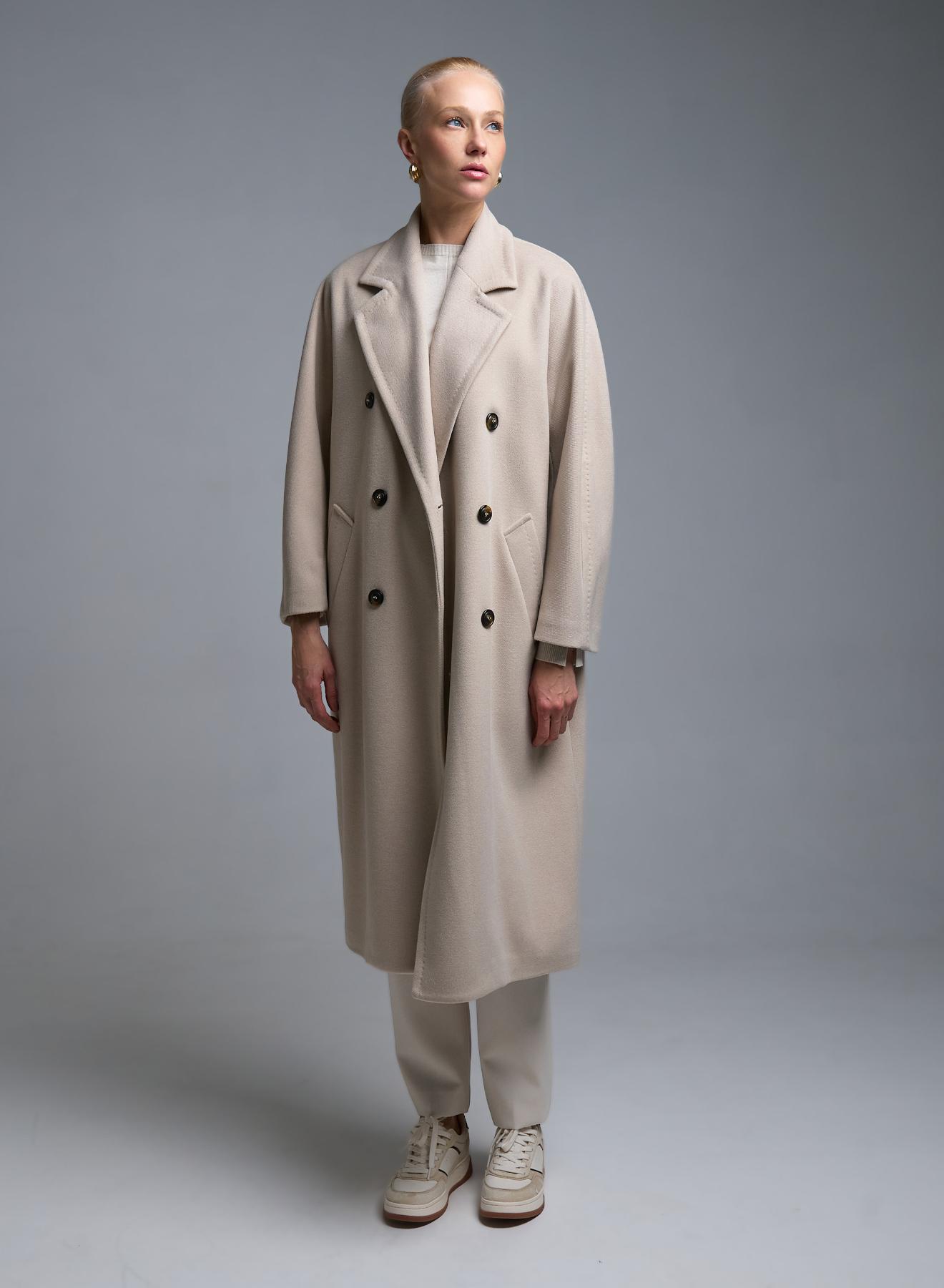 Ecrou double breasted Coat Tensione In - 3