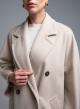 Ecrou double breasted Coat Tensione In-5