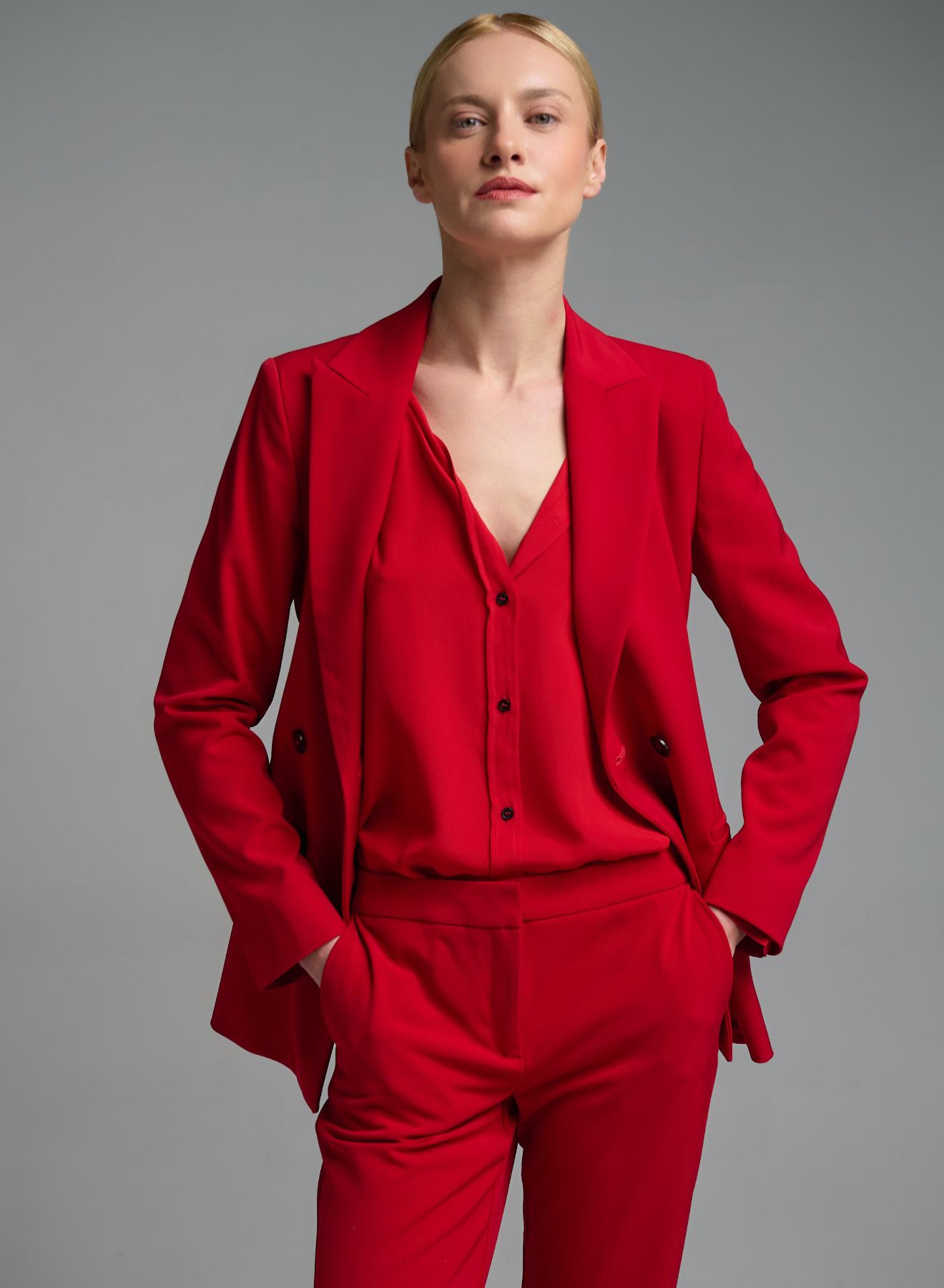 Red silk-blend Shirt Emme Marella - 3