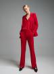 Red slim flared Trousers Emme Marella - 1