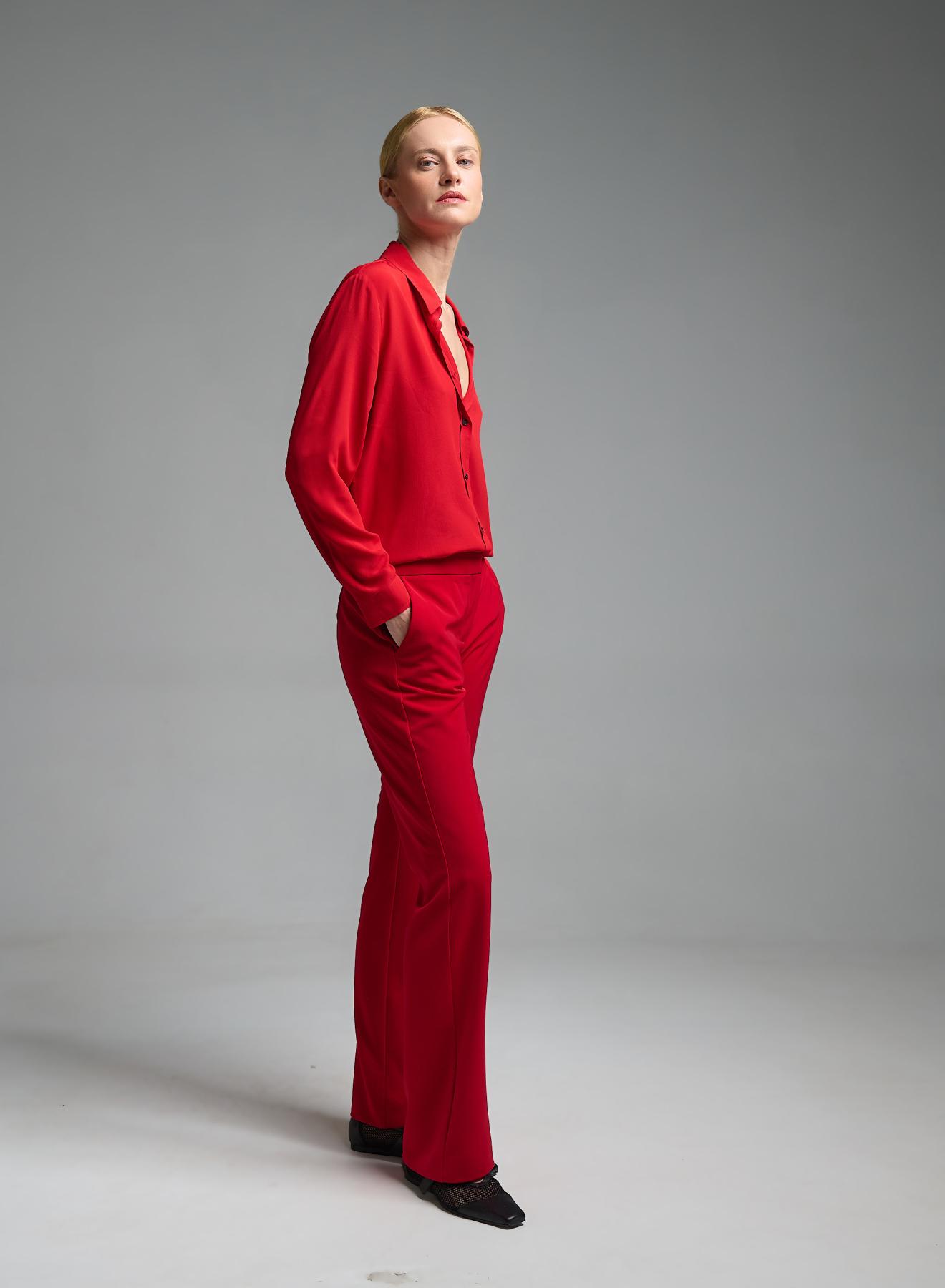 Red silk-blend Shirt Emme Marella - 4