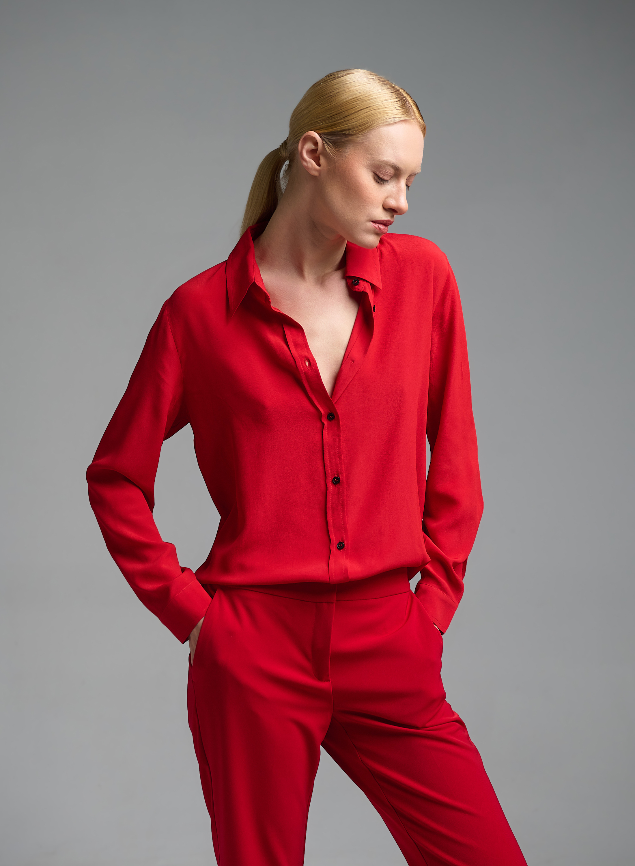 Red silk-blend Shirt Emme Marella - 0
