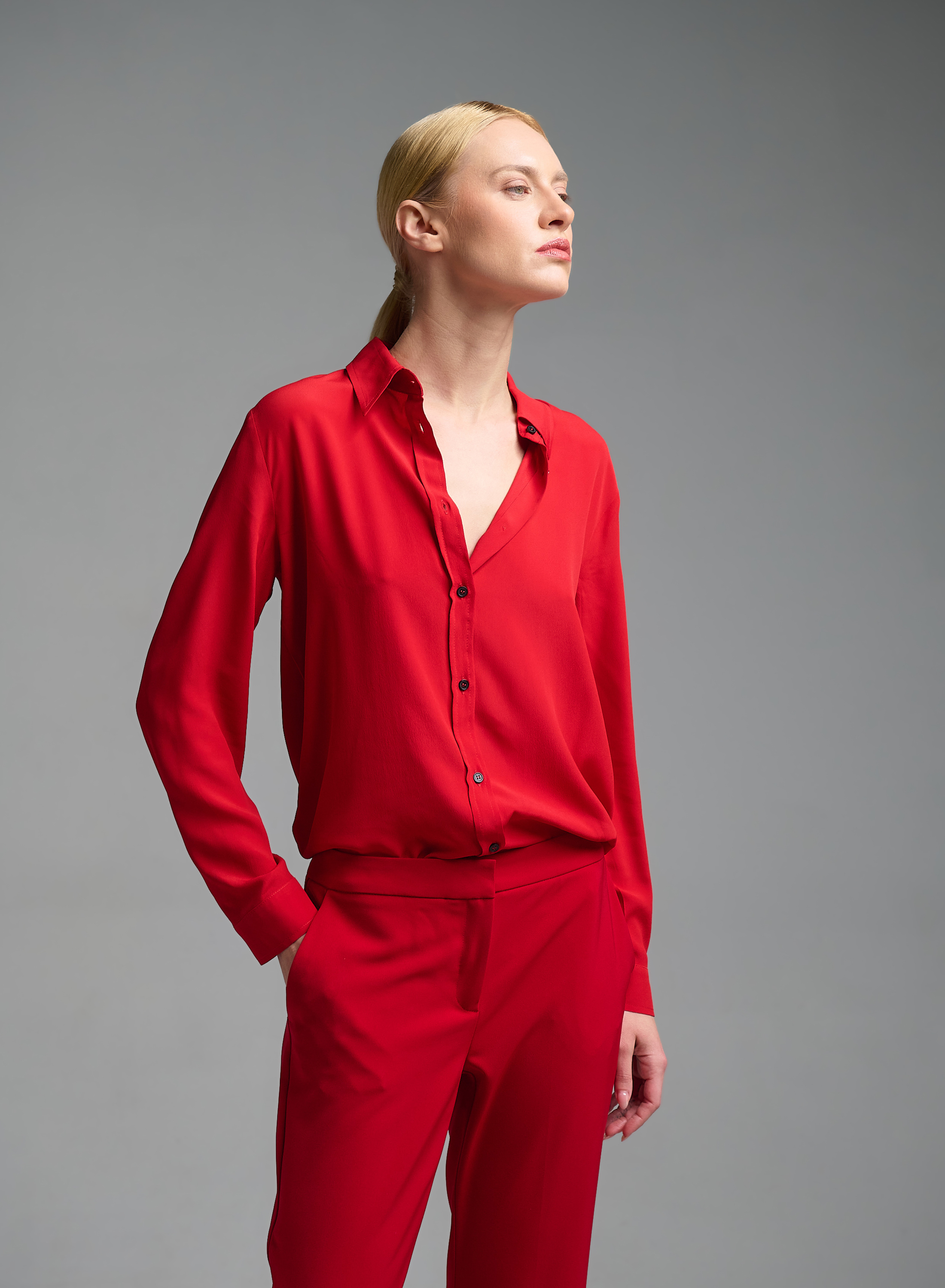 Red silk-blend Shirt Emme Marella - 4