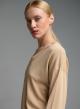 Beige Sweater with V neckline and with textured details Valentina Milano - 2