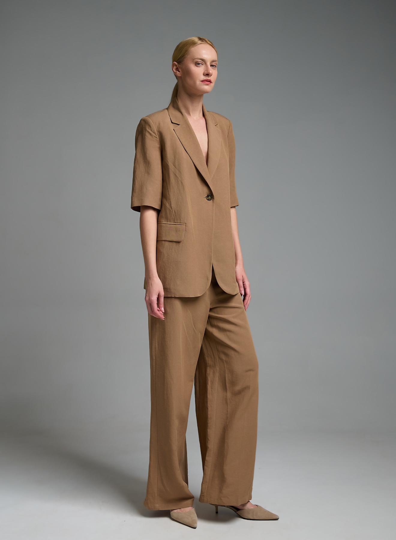Κάμελ Σακάκι με κοντά μανίκια Emme Marella - 2