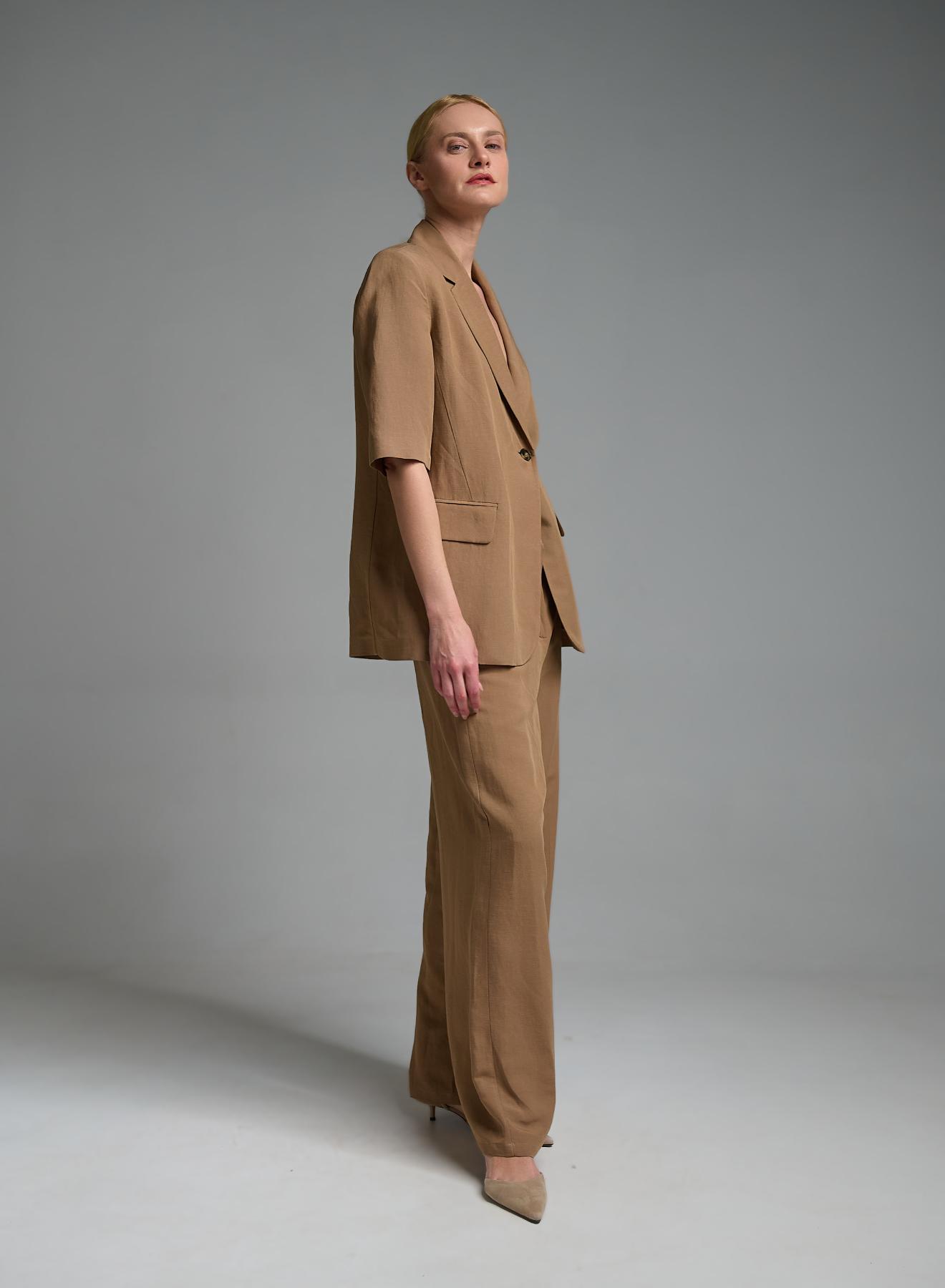 Κάμελ Σακάκι με κοντά μανίκια Emme Marella - 4
