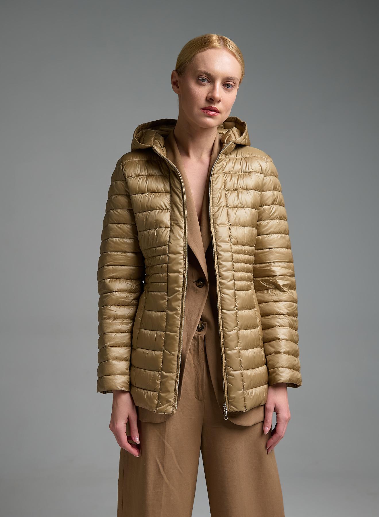 Camel water-repellent Jacket with adjustable hood Emme Marella - 1