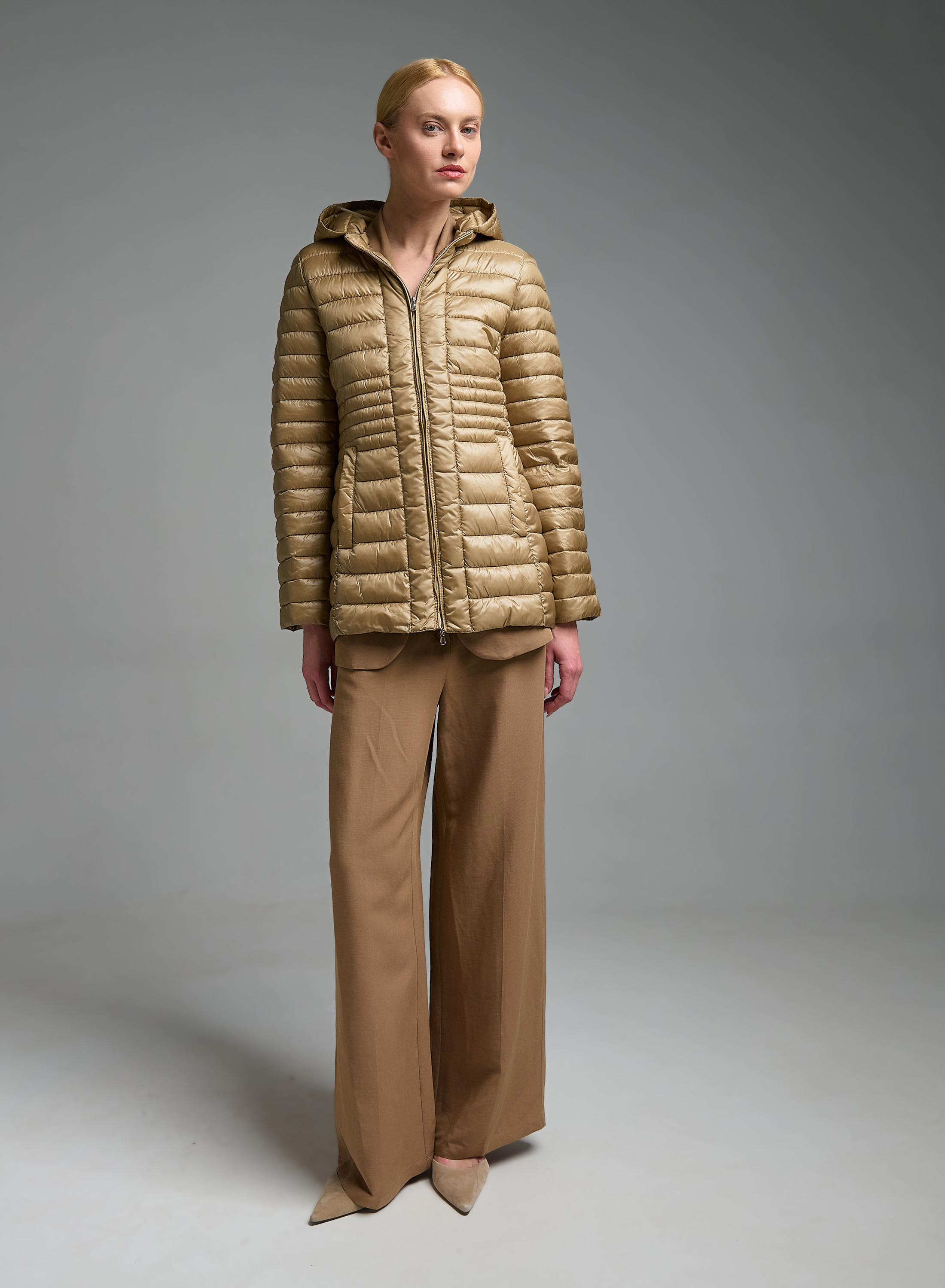 Camel water-repellent Jacket with adjustable hood Emme Marella - 5