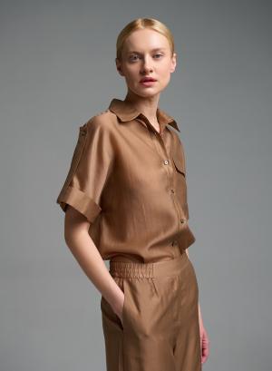 Ταμπά Πουκάμισο με κοντά μανίκια Valentina Milano - 57928