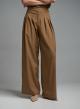 Camel pleated Trousers My Star - 4