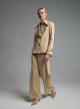 Beige eco suede straight fit Trousers Motel - 1