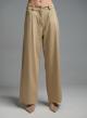 Beige eco suede straight fit Trousers Motel - 3