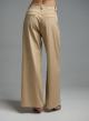 Beige eco suede straight fit Trousers Motel - 4