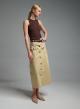 Beige belted Skirt with button closoure and patch pockets My Star - 2