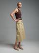 Beige belted Skirt with button closoure and patch pockets My Star - 3