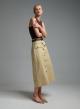 Beige belted Skirt with button closoure and patch pockets My Star - 1