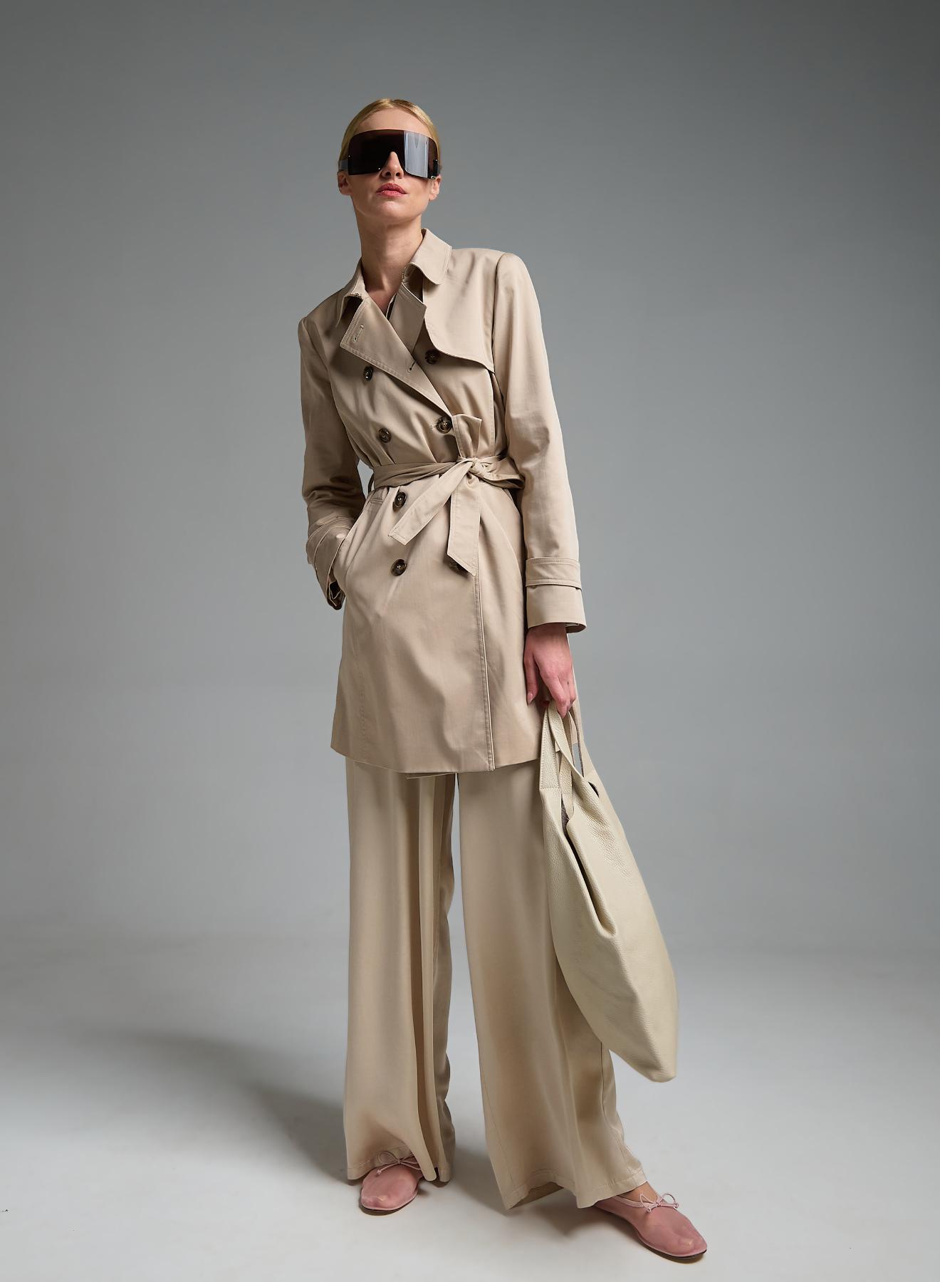 Εκρού δερμάτινη Τσάντα χειρός LC - 4