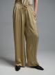 Golden silky touch Trousers with elasticated waistband and with drawstring Valentina Milano - 4