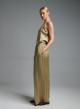 Golden silky touch Trousers with elasticated waistband and with drawstring Valentina Milano-5