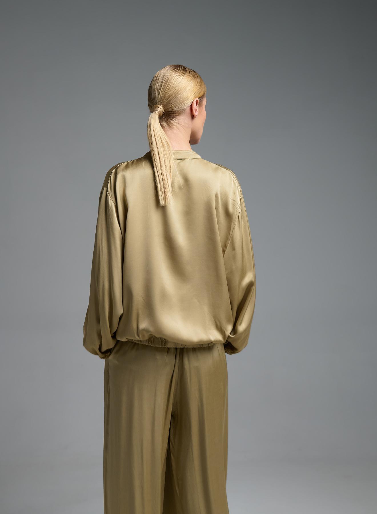 Golden silky touch bomber Jacket Valentina Milano - 5