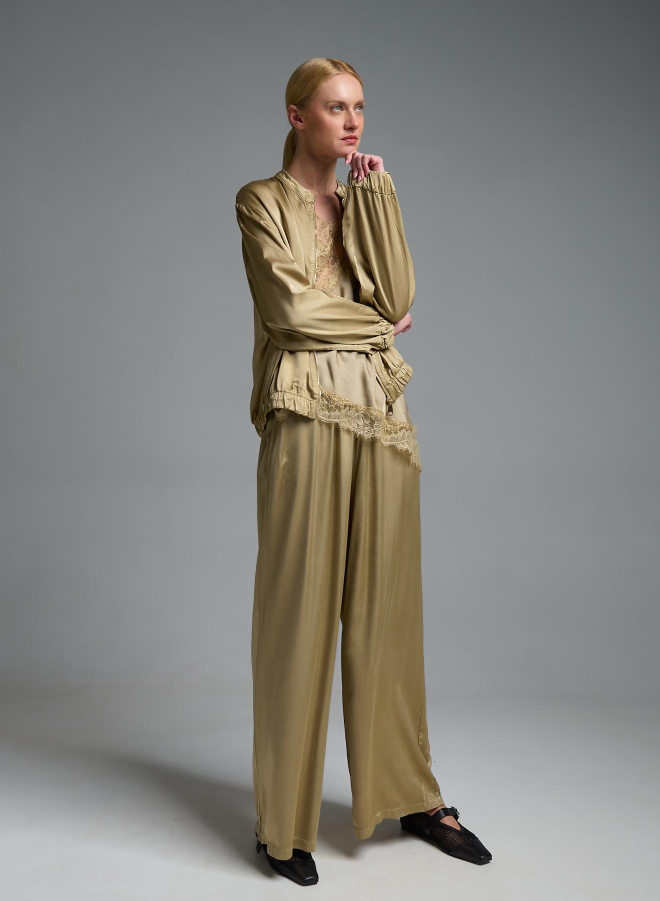 Golden silky touch bomber Jacket Valentina Milano - 3