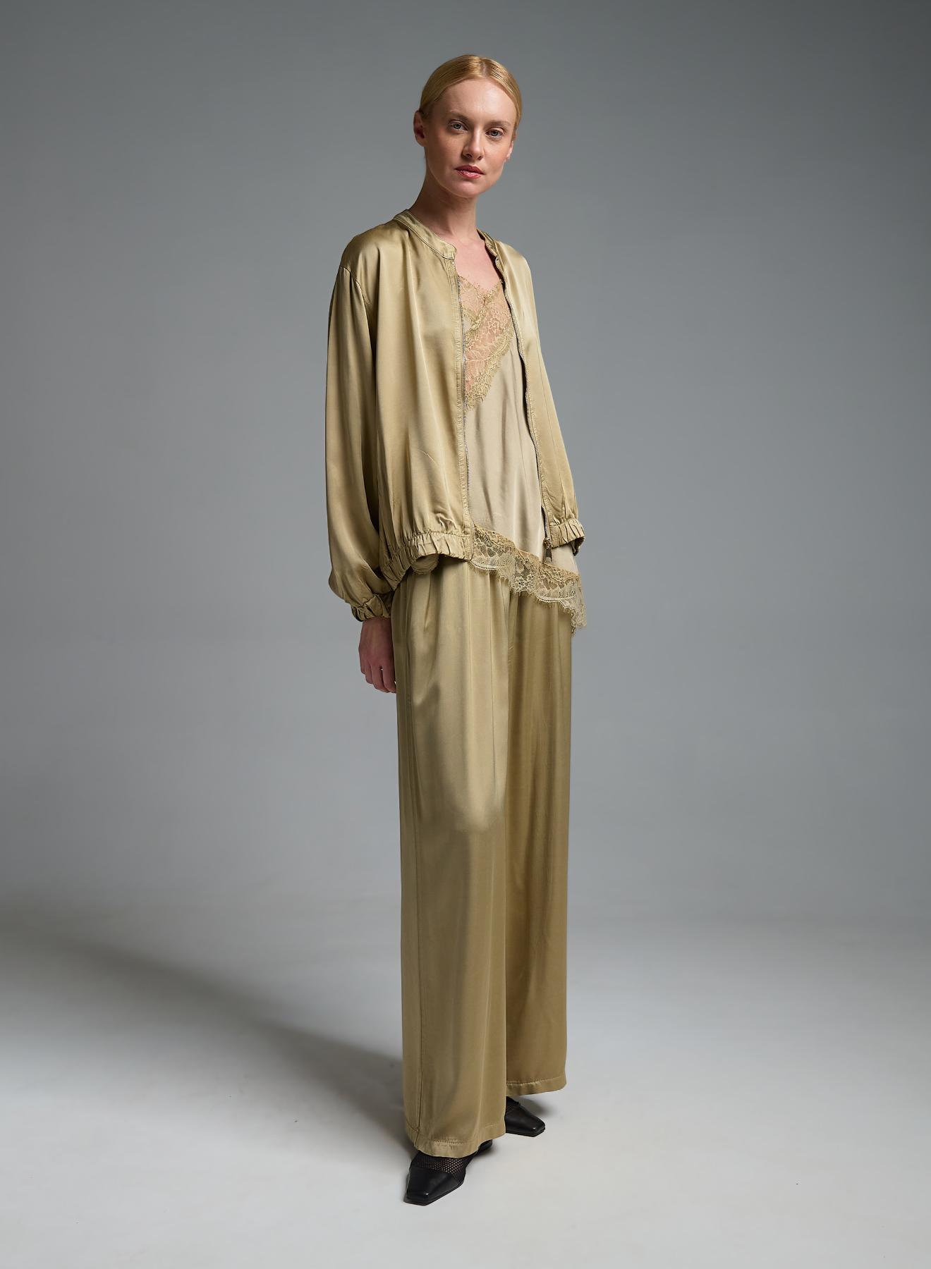 Golden silky touch bomber Jacket Valentina Milano - 4