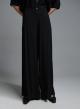 ******Black wide legs Pants with elasticated rear waistband Eco - 2