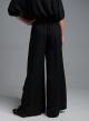 ******Black wide legs Pants with elasticated rear waistband Eco - 3