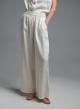 Ecru loose fit Trousers with elasticated waistband  Milano - 2